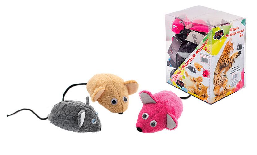 

Игрушка для кошек "Мышка меховая" 9см, ТМ "Zoo-M", 1шт