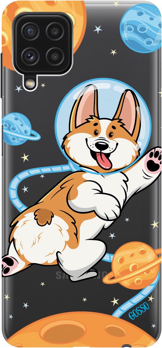 

Чехол на Samsung Galaxy A22 "CosmoCorgi" прозрачный, Прозрачный;коричневый, 2152