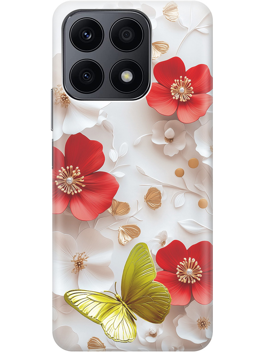 

Силиконовый чехол на Honor X8a с принтом "Золотая бабочка" прозрачный, Прозрачный;белый;золотистый;красный, 768741623