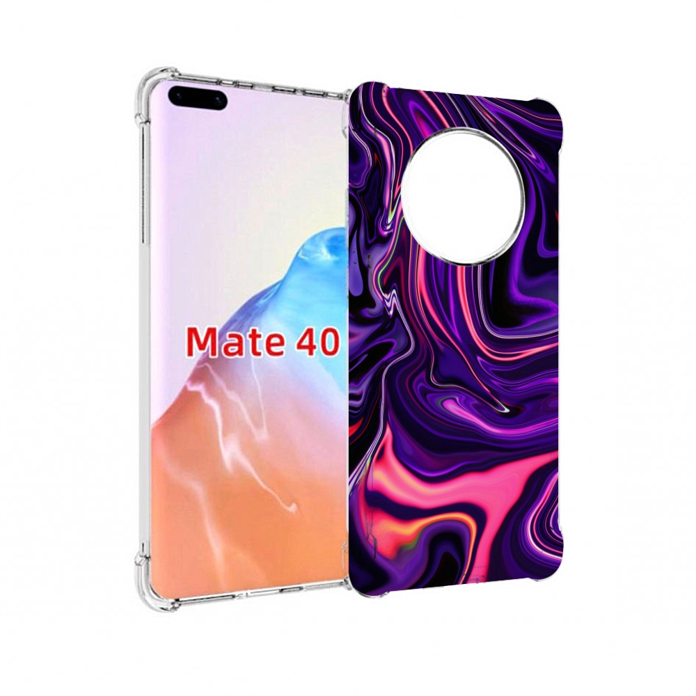 

Чехол MyPads Tocco для Huawei Mate 40 фиолетовые краски, Прозрачный, Tocco