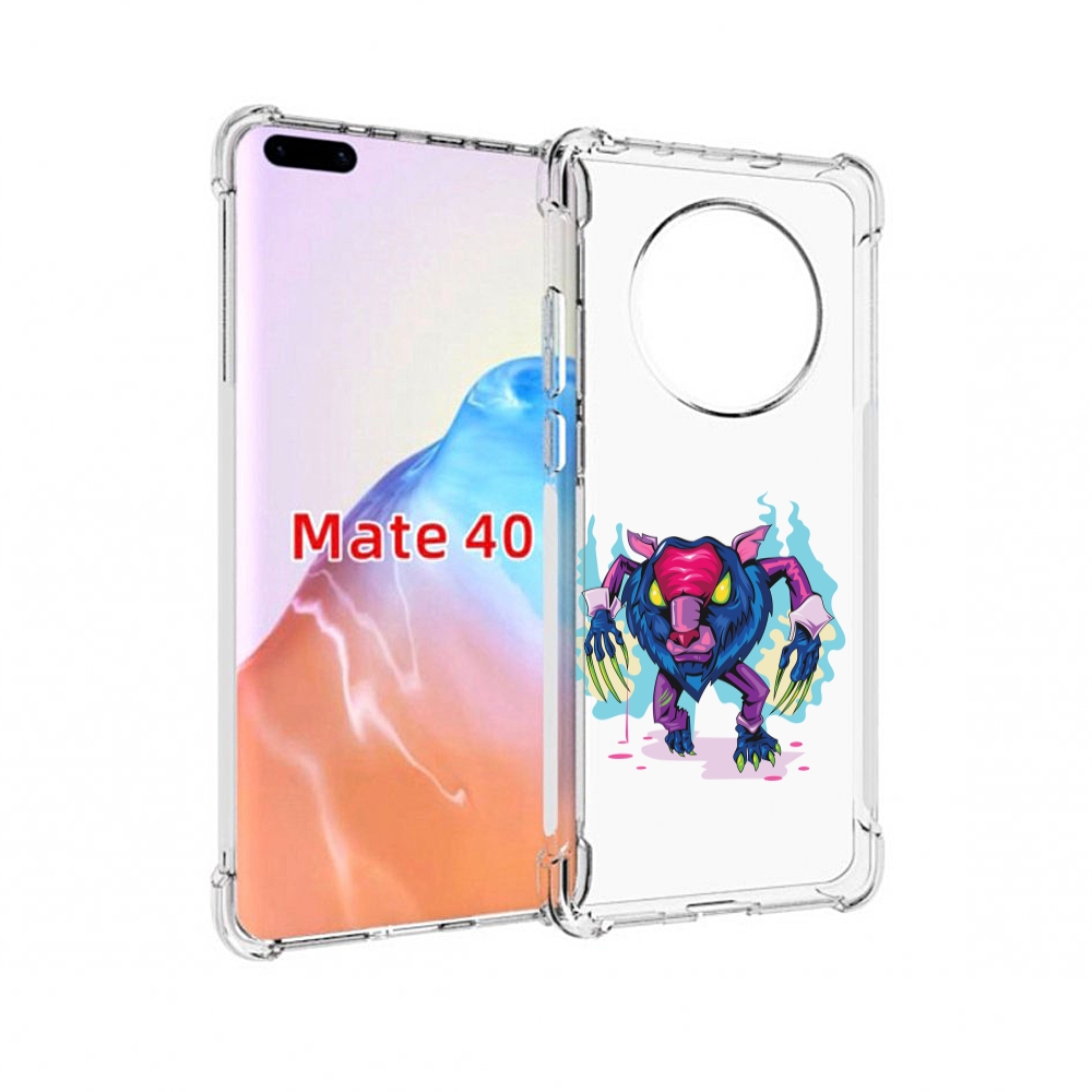 

Чехол MyPads Tocco для Huawei Mate 40 фиолетовая-россомаха, Прозрачный, Tocco