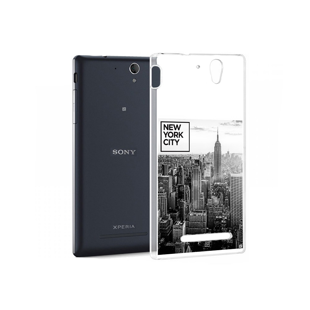 

Чехол MyPads Tocco для Sony Xperia C3 черно белый ньюерк (PT18760.251.686), Прозрачный, Tocco