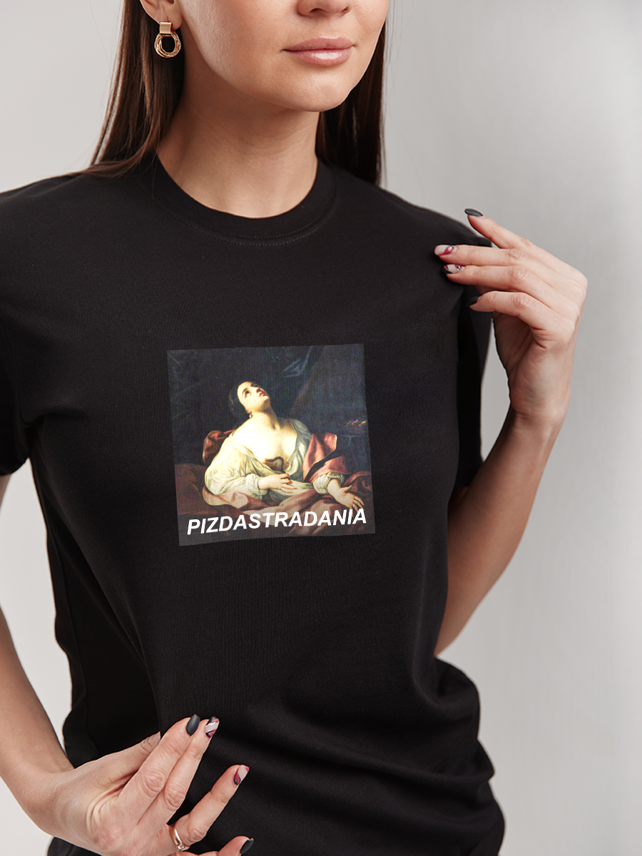 

Футболка женская NoBrand STRADANIA черная XL, Черный, STRADANIA