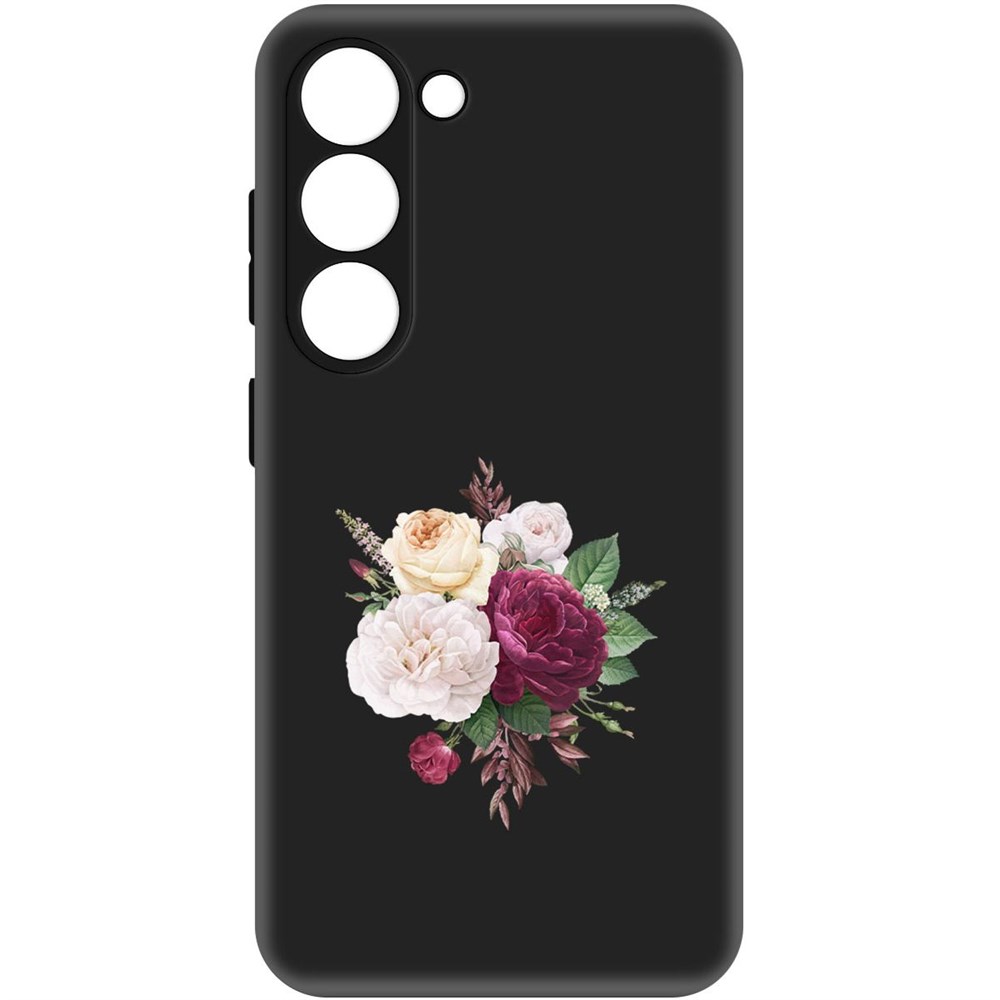 

Чехол-накладка Софт Цветочная композиция для Samsung Galaxy S23, Черный