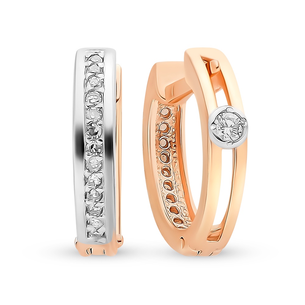 

Серьги из красного золота с бриллиантом 585Gold 102007313, 102007313