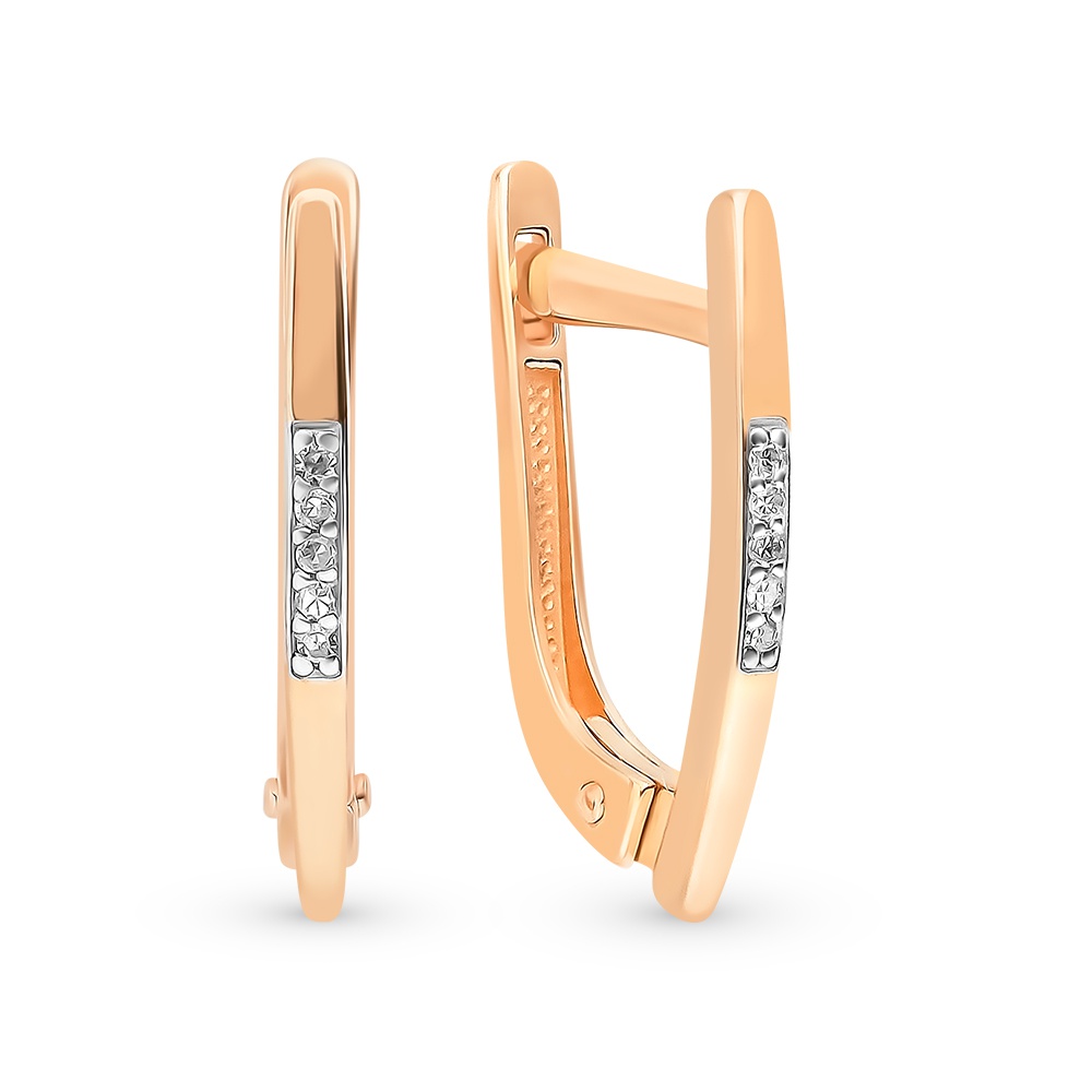 

Серьги из красного золота с бриллиантом 585Gold 102007183, 102007183