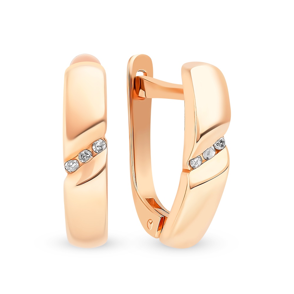 

Серьги из красного золота с бриллиантом 585Gold 102007165, 102007165