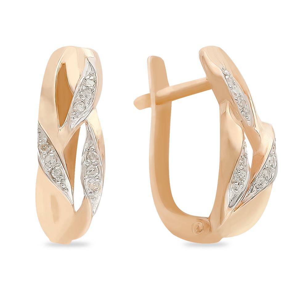 

Серьги из красного золота 585Gold 102007152, бриллиант, 102007152