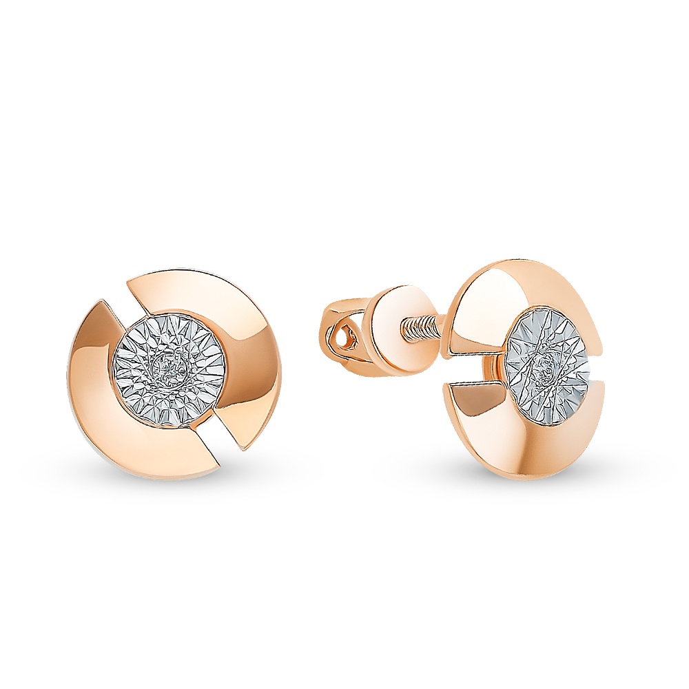 

Серьги из красного золота с бриллиантом 585Gold 102007149, 102007149