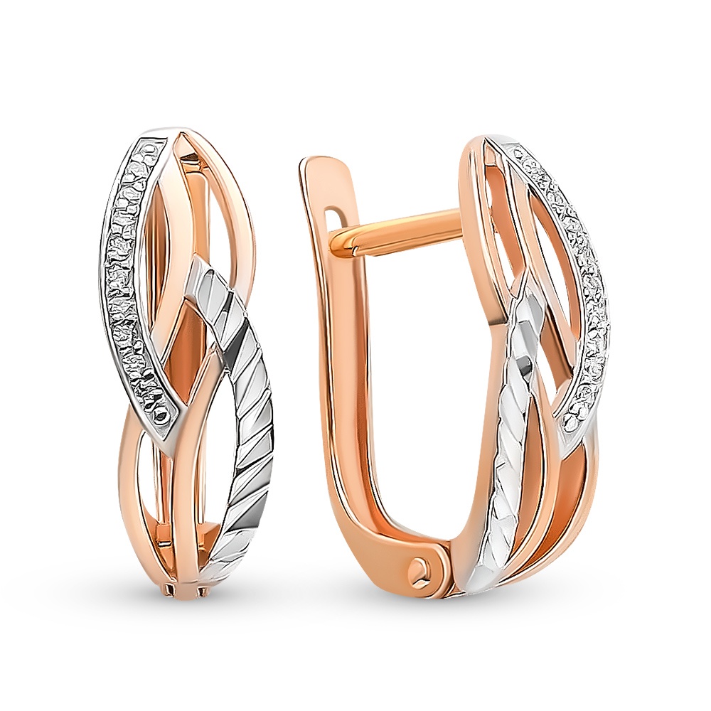 

Серьги из красного золота с бриллиантом 585Gold 102007146, 102007146