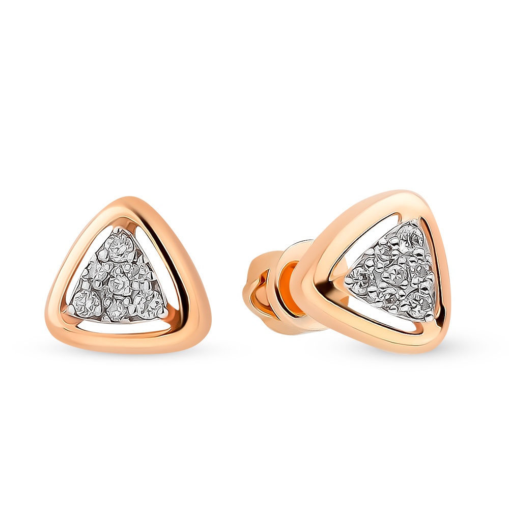 

Серьги из красного золота с бриллиантом 585Gold 102007141, 102007141