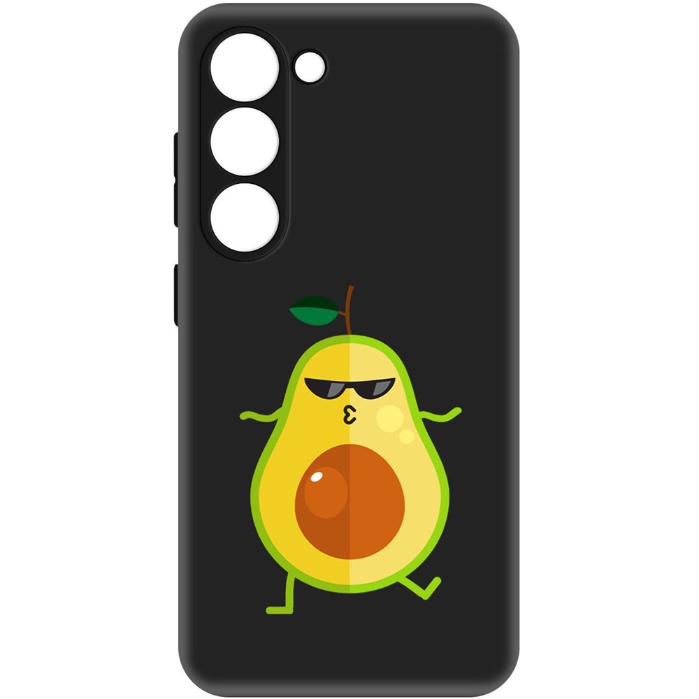 

Чехол-накладка Софт Авокадо Стильный для Samsung Galaxy S23, Черный