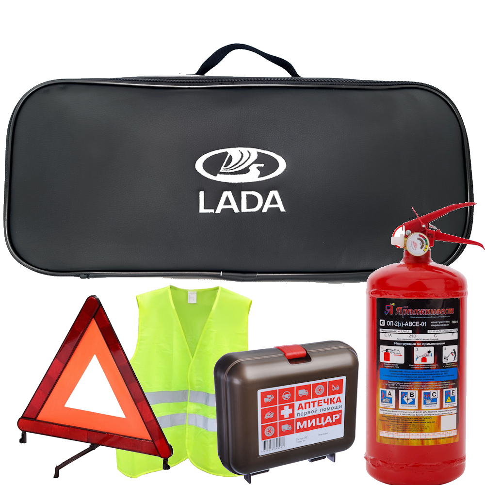 Набор автомобилиста Lord 5 предметов для ТО, сумка экокожа с логотипом LADA