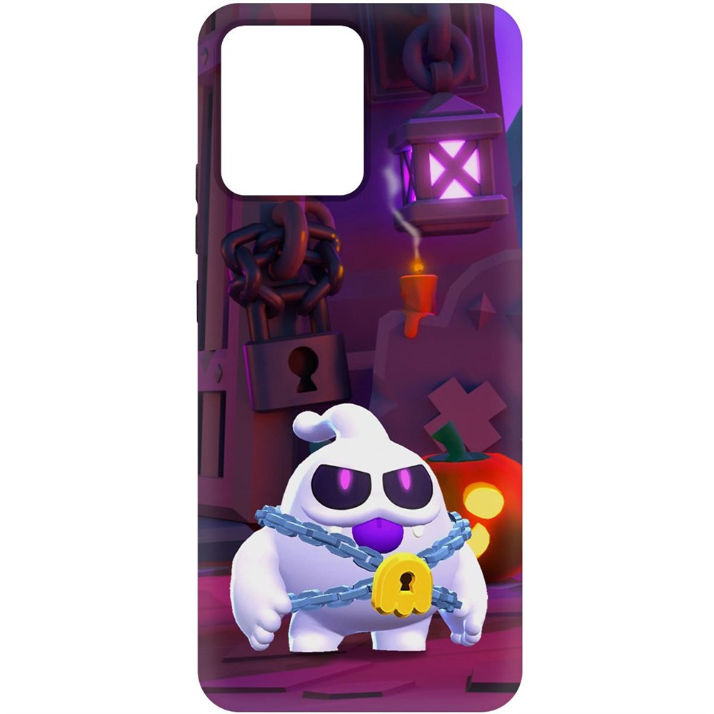 

Чехол-накладка Софт Brawl Stars - Призрак Скуик для Realme Narzo 50i Prime, Черный