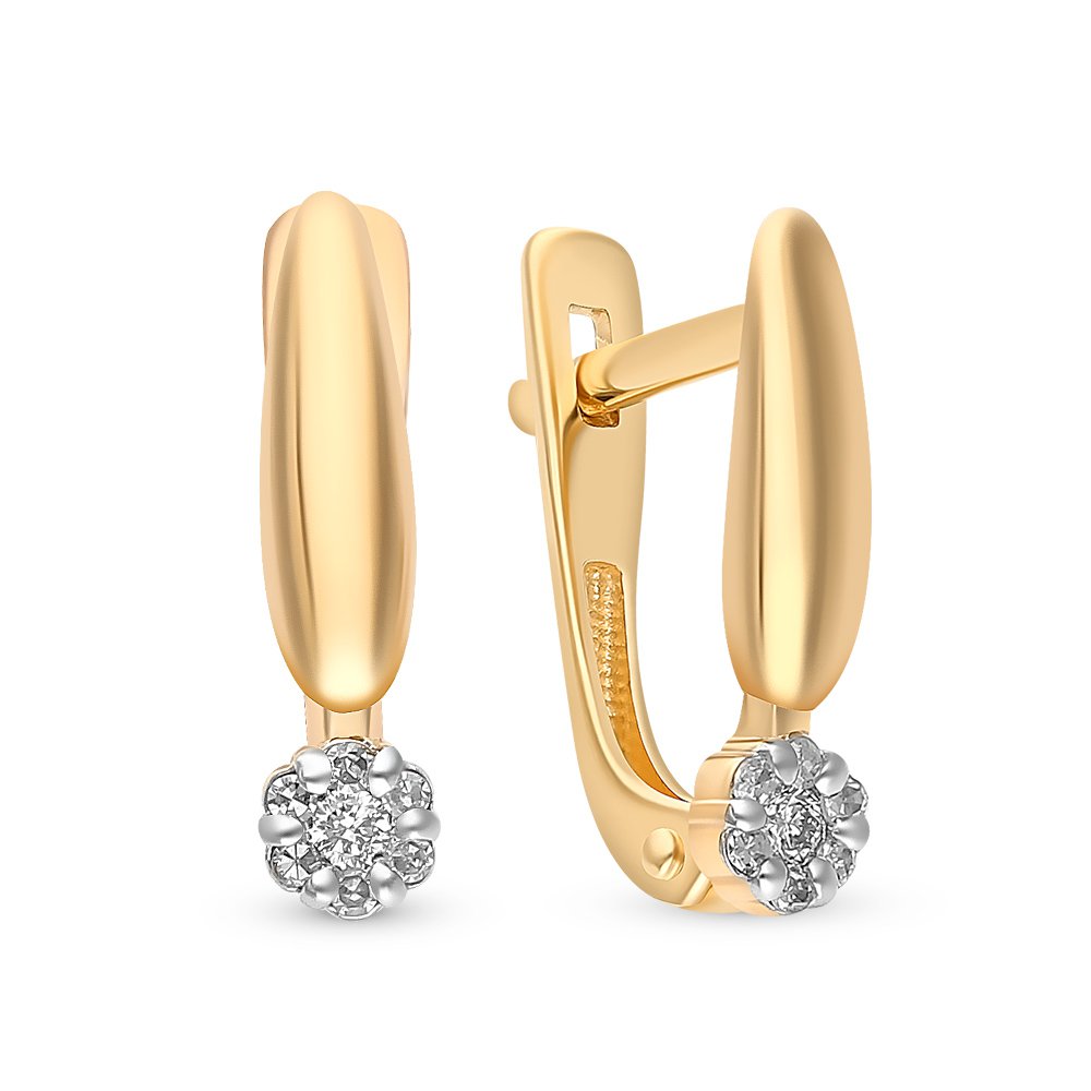 

Серьги из красного золота 585Gold 102006844, бриллиант, 102006844