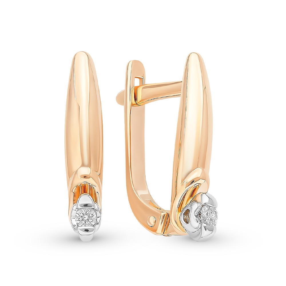 

Серьги из красного золота 585Gold 102006852, бриллиант, 102006852