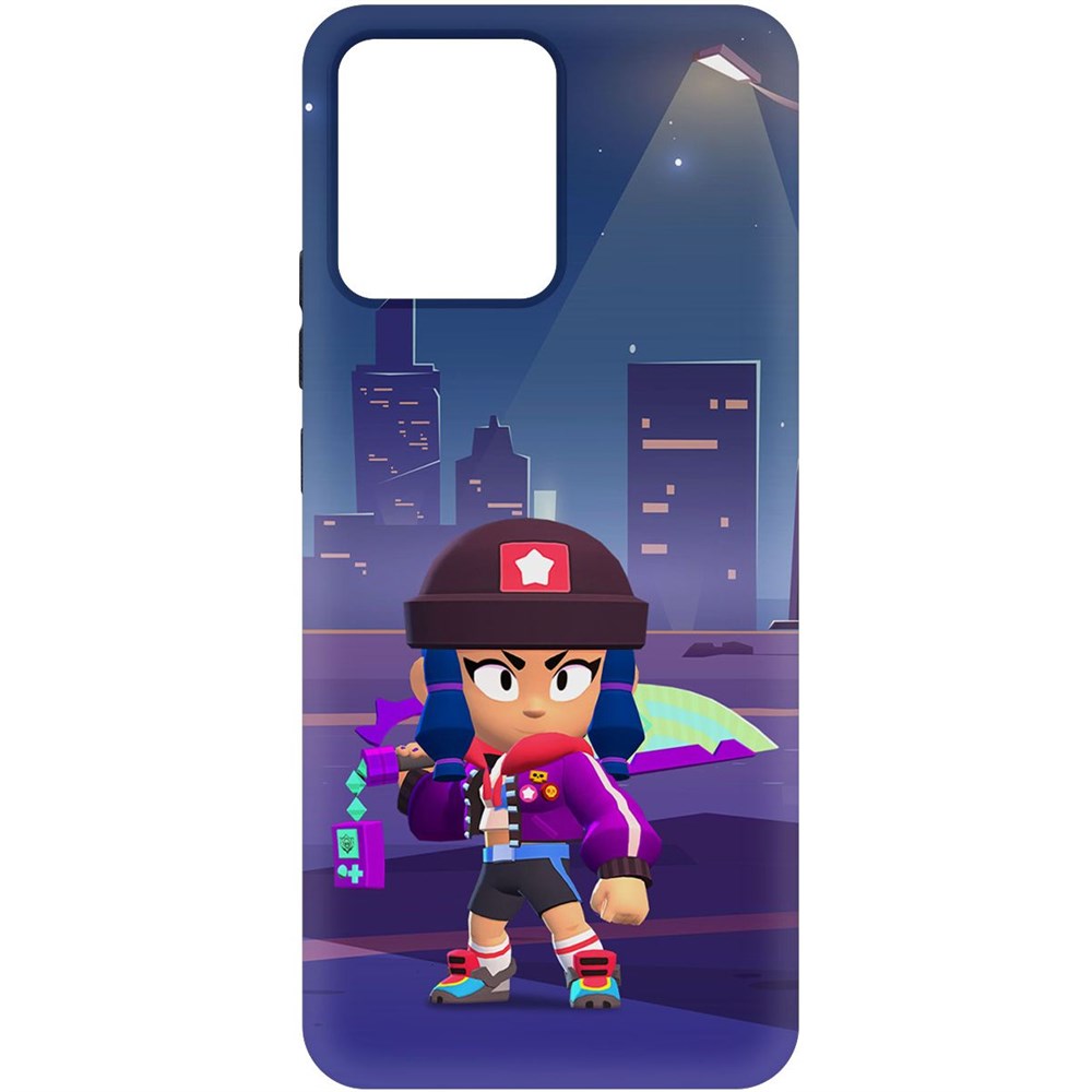 

Чехол-накладка Софт Brawl Stars - Героиня Биби для Realme Narzo 50i Prime, Черный