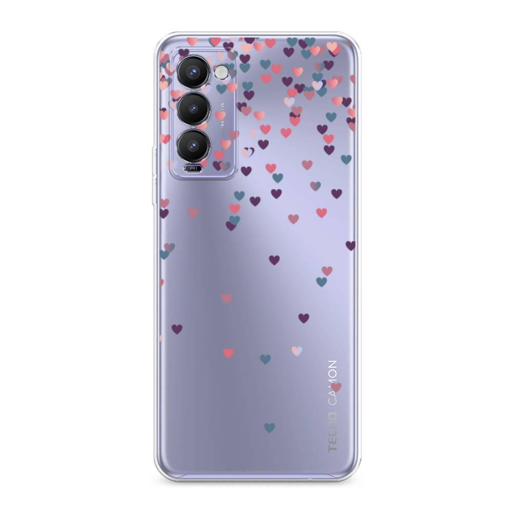 

Чехол на Tecno Camon 18 "Посыпка сердечки", Розовый;фиолетовый, 300950-3