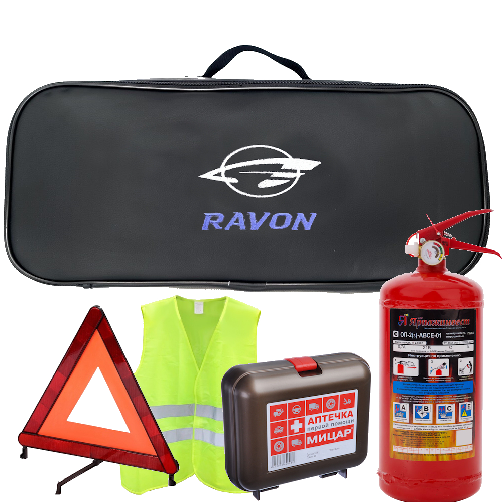 Набор автомобилиста Lord 5 предметов для ТО, сумка экокожа с логотипом Ravon