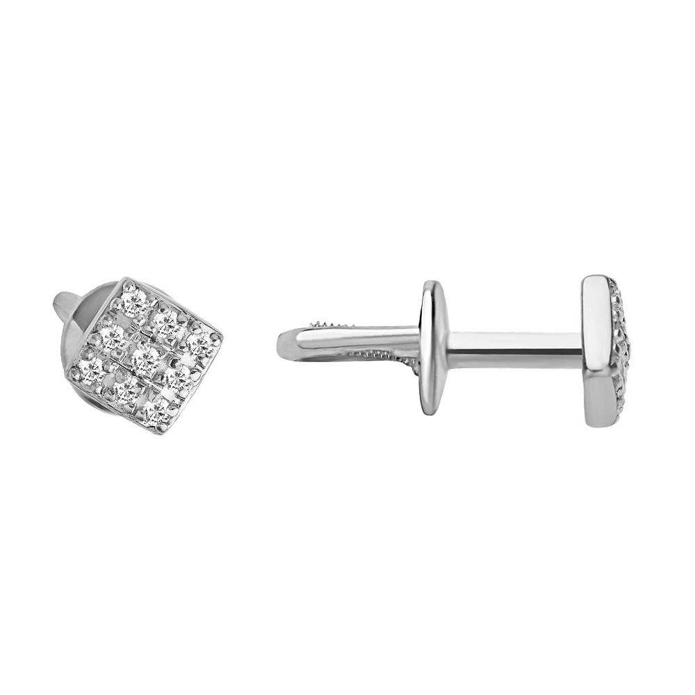 

Серьги пусеты из белого золота 585Gold 102006391, бриллиант, 102006391