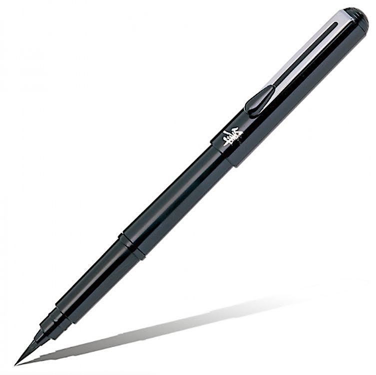 

Ручка-кисть Pentel Brush Pen для каллиграфии, с двуми сменными чернилами
