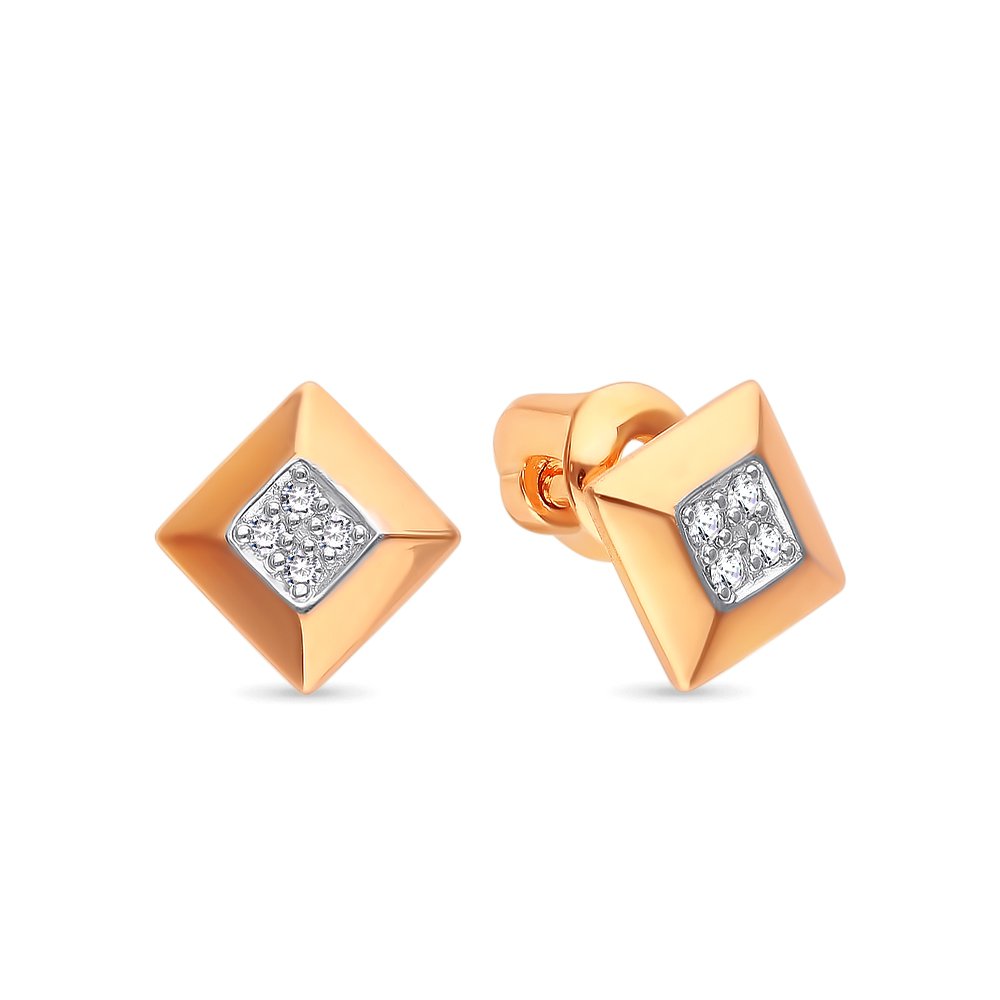 

Серьги из красного золота с бриллиантом 585Gold 102006694, 102006694