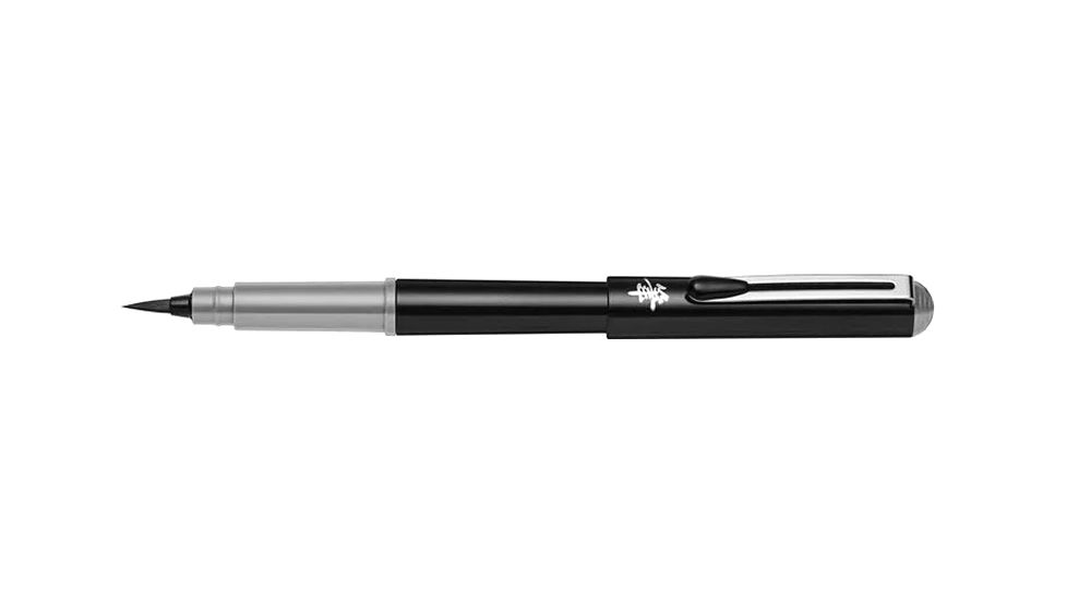 

Ручка-кисть Pentel Brush Pen для каллиграфии черный корпус, 4 сменных картриджа