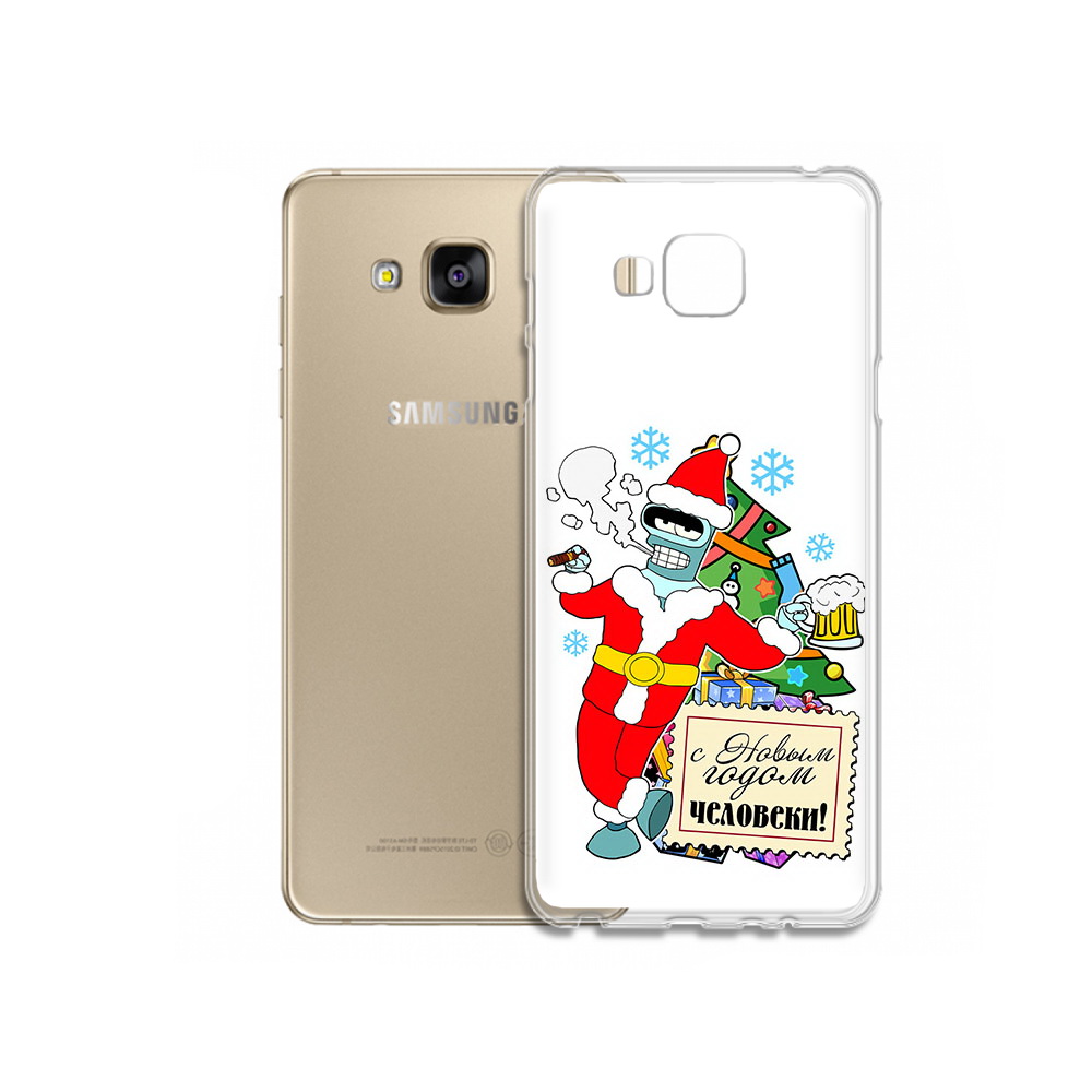 

Чехол MyPads Tocco для Samsung Galaxy J5 Prime С новым годом человеки (PT66772.570.150), Прозрачный, Tocco
