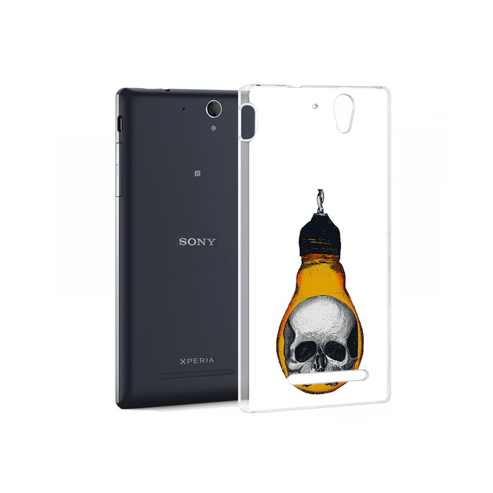 

Чехол MyPads Tocco для Sony Xperia C3 череп в лампочке (PT18760.251.676), Прозрачный, Tocco