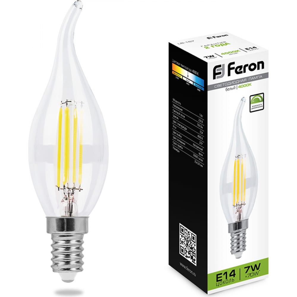 

Светодиодная лампа FERON LB-167 7W 230V E14 4000K