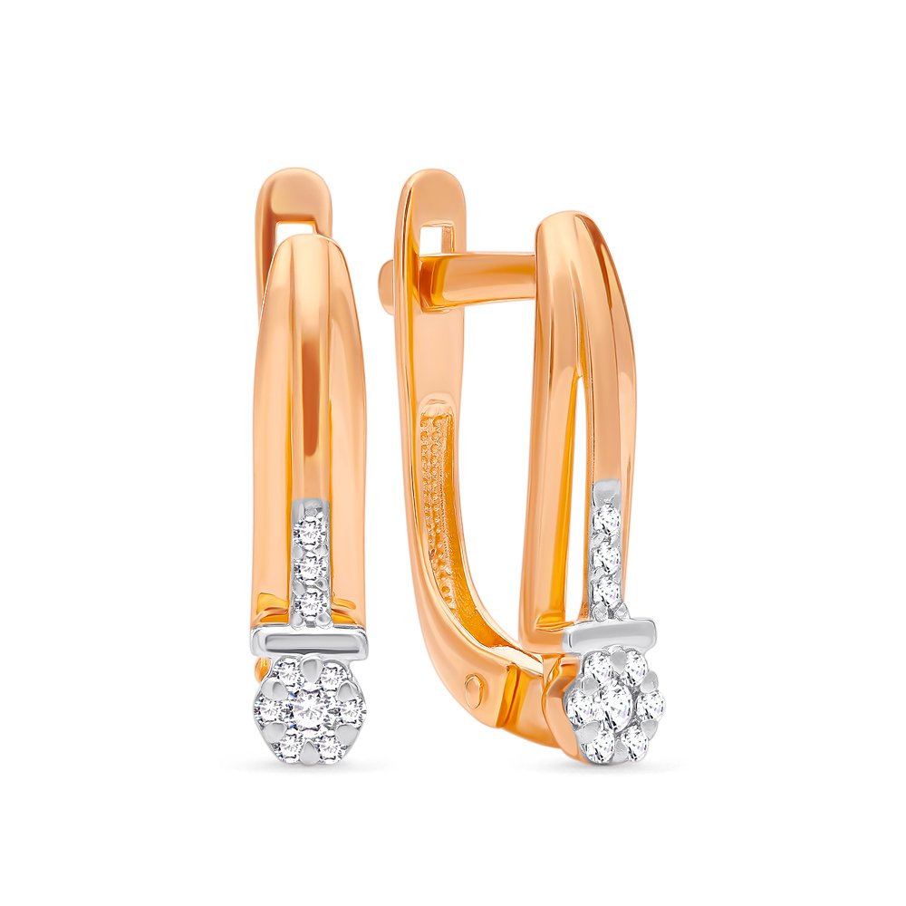 

Серьги из красного золота с бриллиантом 585Gold 102006625, 102006625
