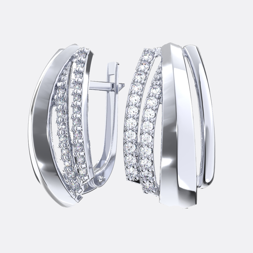 

Серьги из серебра Golden Eagle 2101622-00775, фианит, 2101622-00775