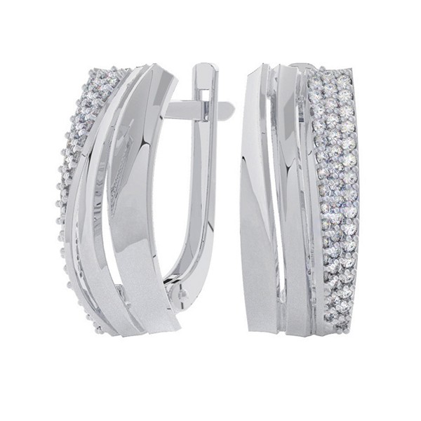 

Серьги из серебра Golden Eagle 2101565-00775, фианит, 2101565-00775