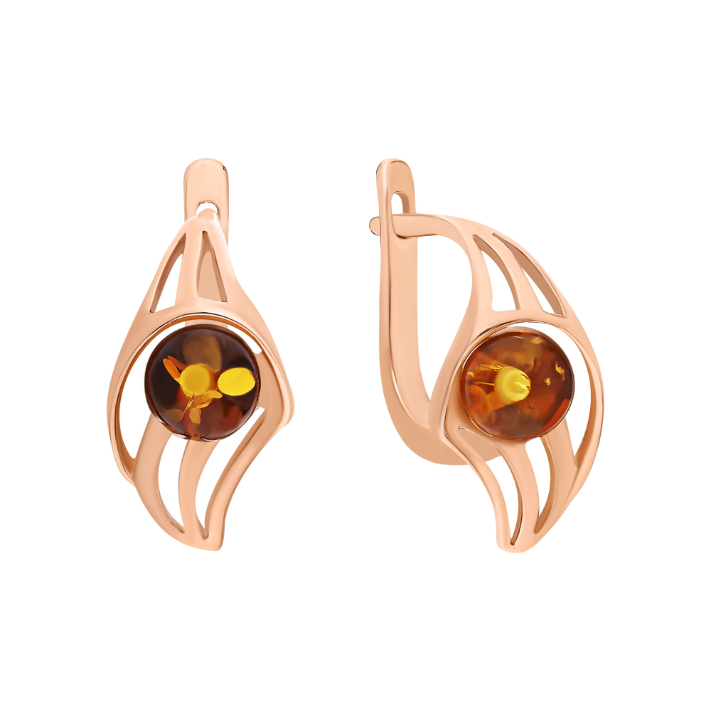 

Серьги из серебра Golden Eagle 52160645, янтарь, 52160645