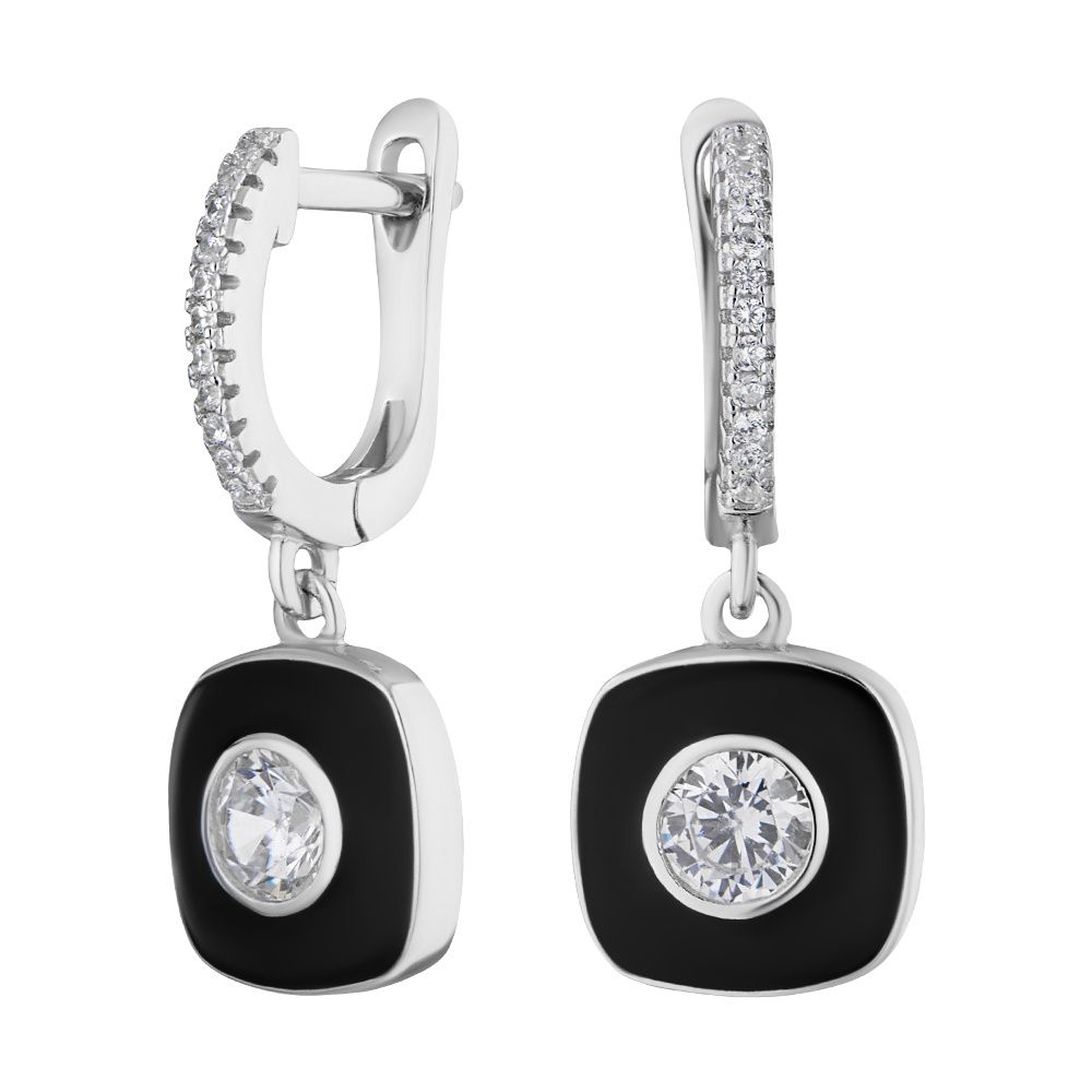 

Серьги из серебра с фианитом/эмалью ЮВЕЛИР КАРАТ B13964-E, B13964-E