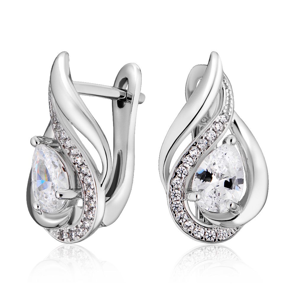 

Серьги из серебра с фианитом ЮВЕЛИР КАРАТ B15651-E, B15651-E