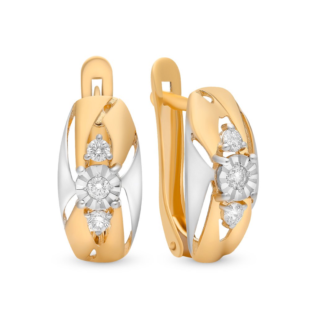 

Серьги из красного золота с бриллиантом 585Gold 102006598, 102006598