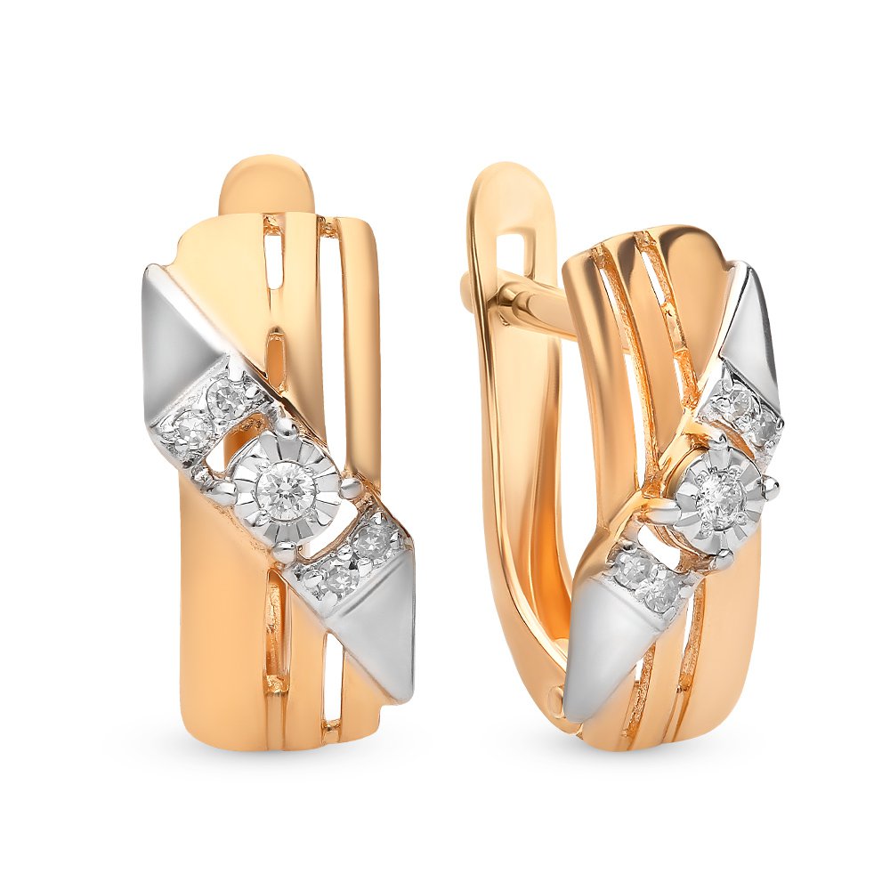 

Серьги из красного золота с бриллиантом 585Gold 102006586, 102006586