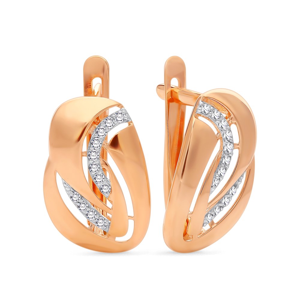 

Серьги из красного золота 585Gold 102006553, бриллиант, 102006553