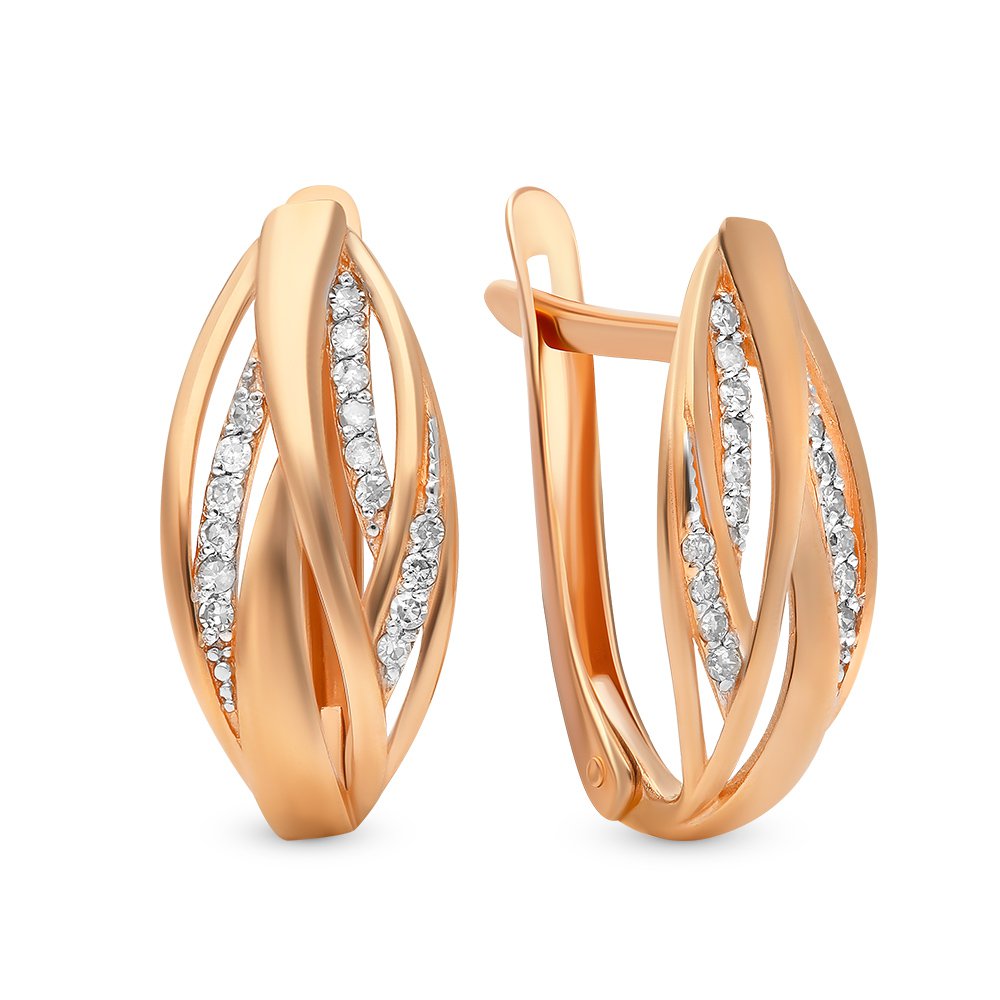 

Серьги из красного золота 585Gold 102006591, бриллиант, 102006591