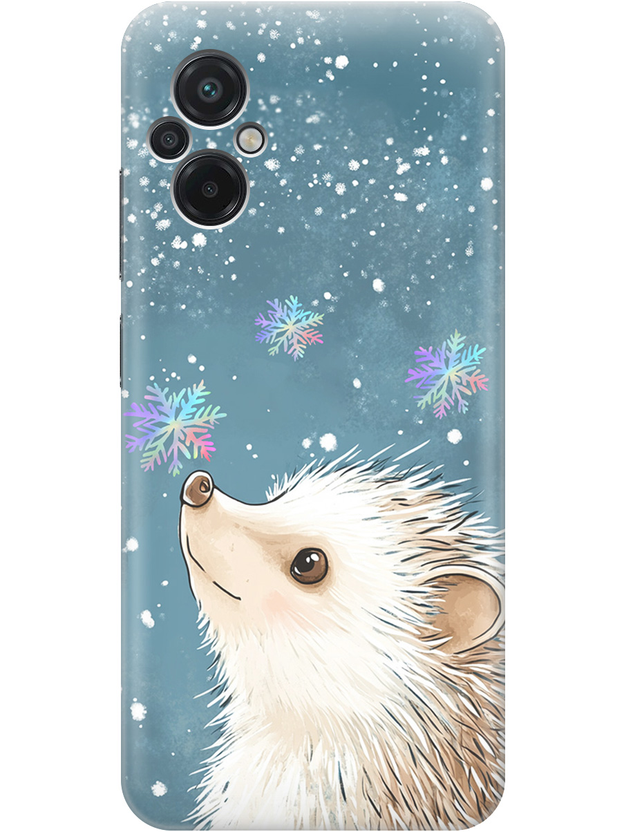 

Силиконовый чехол на Xiaomi Poco M5 с принтом "Ежик и снежинки", Прозрачный;белый;серый;синий, 745400912