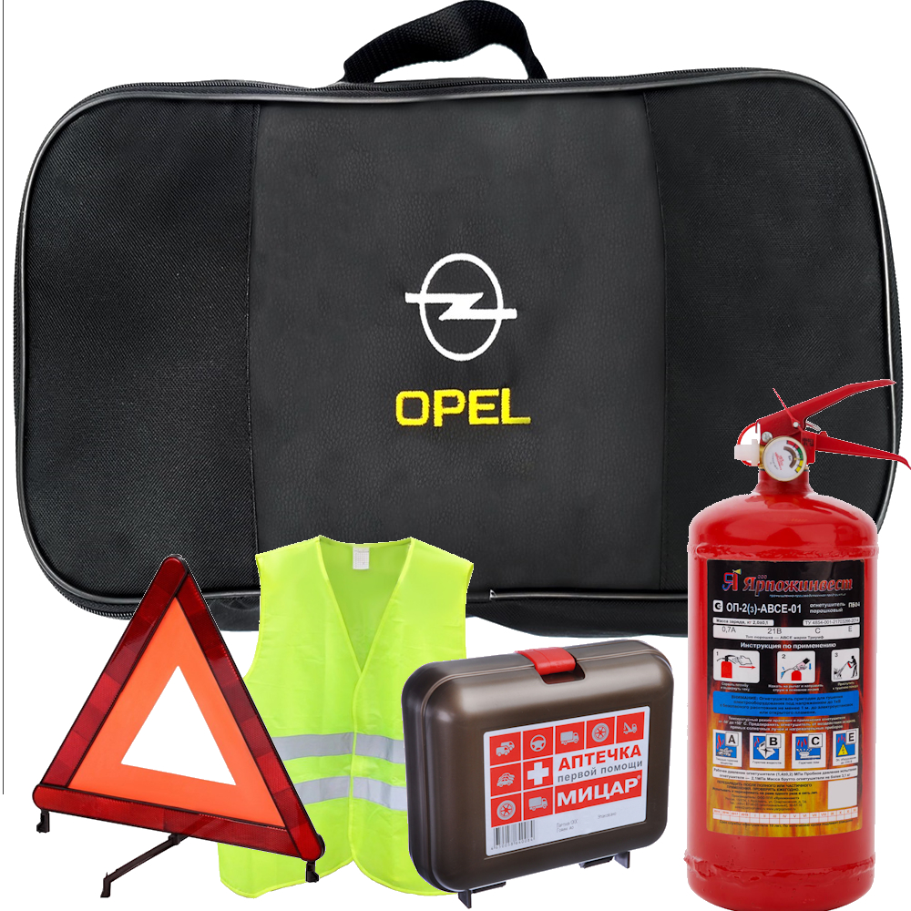 Набор автомобилиста Lord 5 предметов для ТО, сумка ткань с логотипом OPEL