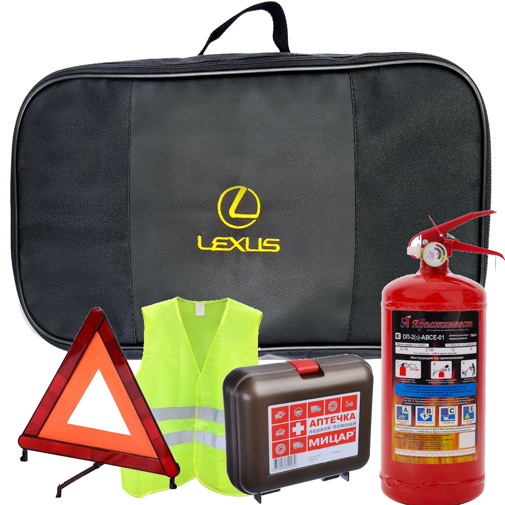 Набор автомобилиста Lord 5 предметов для ТО, сумка ткань с логотипом LEXUS