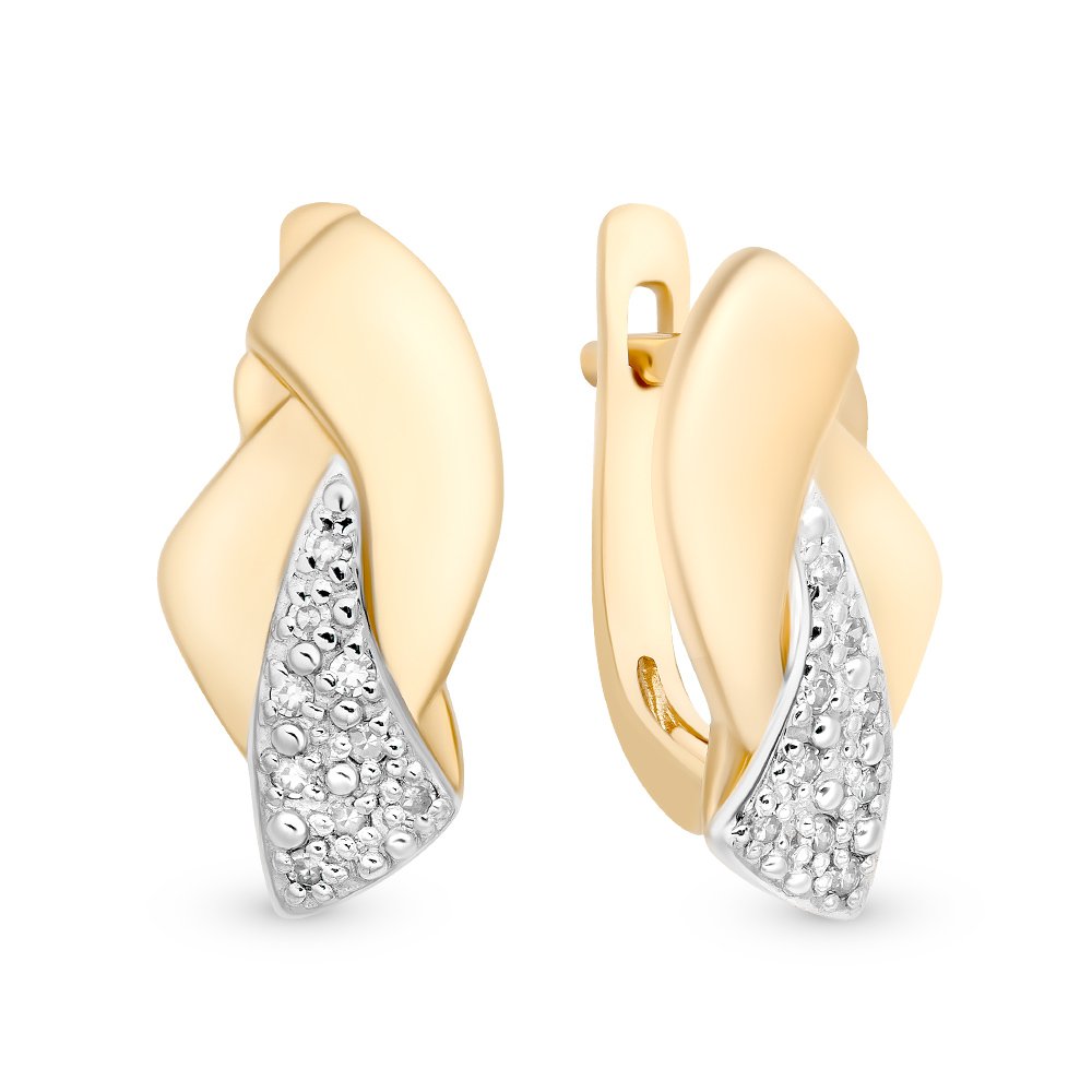 

Серьги из красного золота с бриллиантом 585Gold 102006470, 102006470