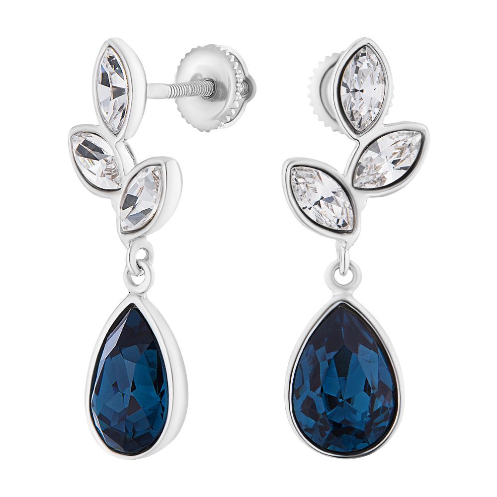 

Серьги из серебра с swarovski ЮВЕЛИР КАРАТ 0752CB, 0752CB