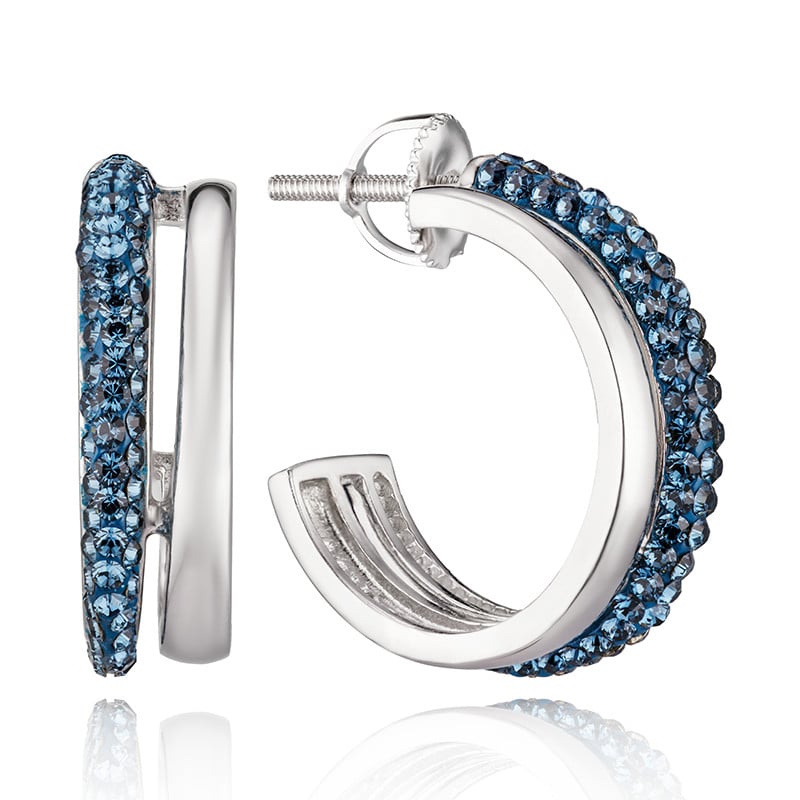 

Серьги из серебра с swarovski ЮВЕЛИР КАРАТ 0710C0228, 0710C0228