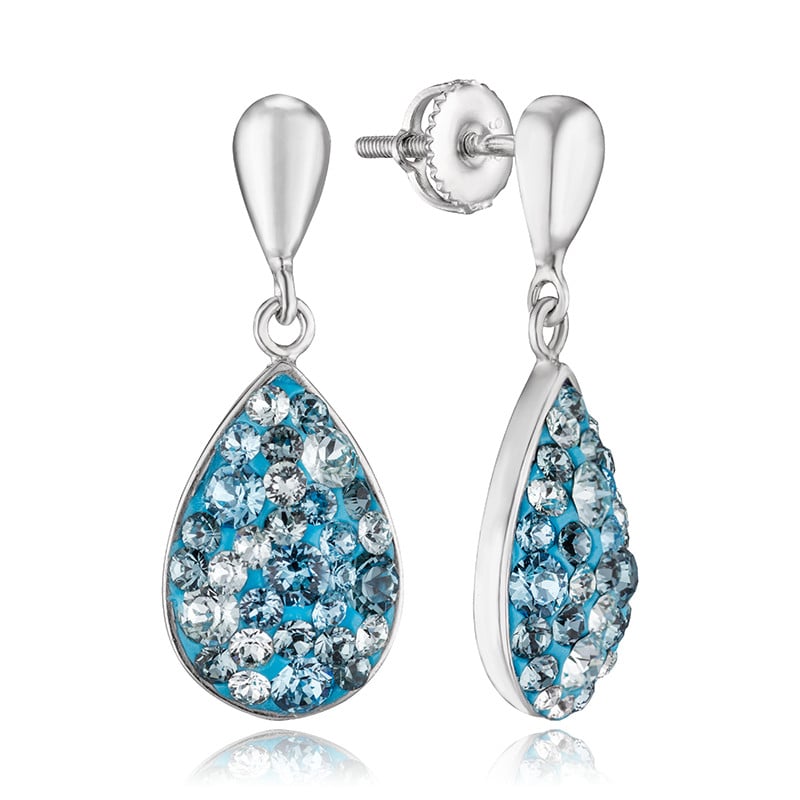 

Серьги из серебра с swarovski ЮВЕЛИР КАРАТ 0501C04085, 0501C04085