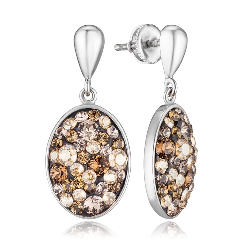 

Серьги из серебра с swarovski ЮВЕЛИР КАРАТ 0500C04077, 0500C04077