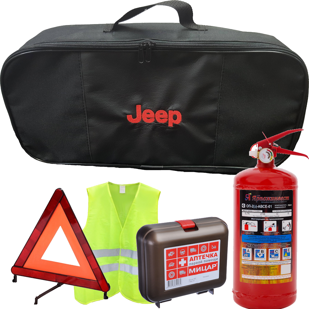 Набор автомобилиста Lord 5 предметов для ТО, сумка ткань с логотипом JEEP