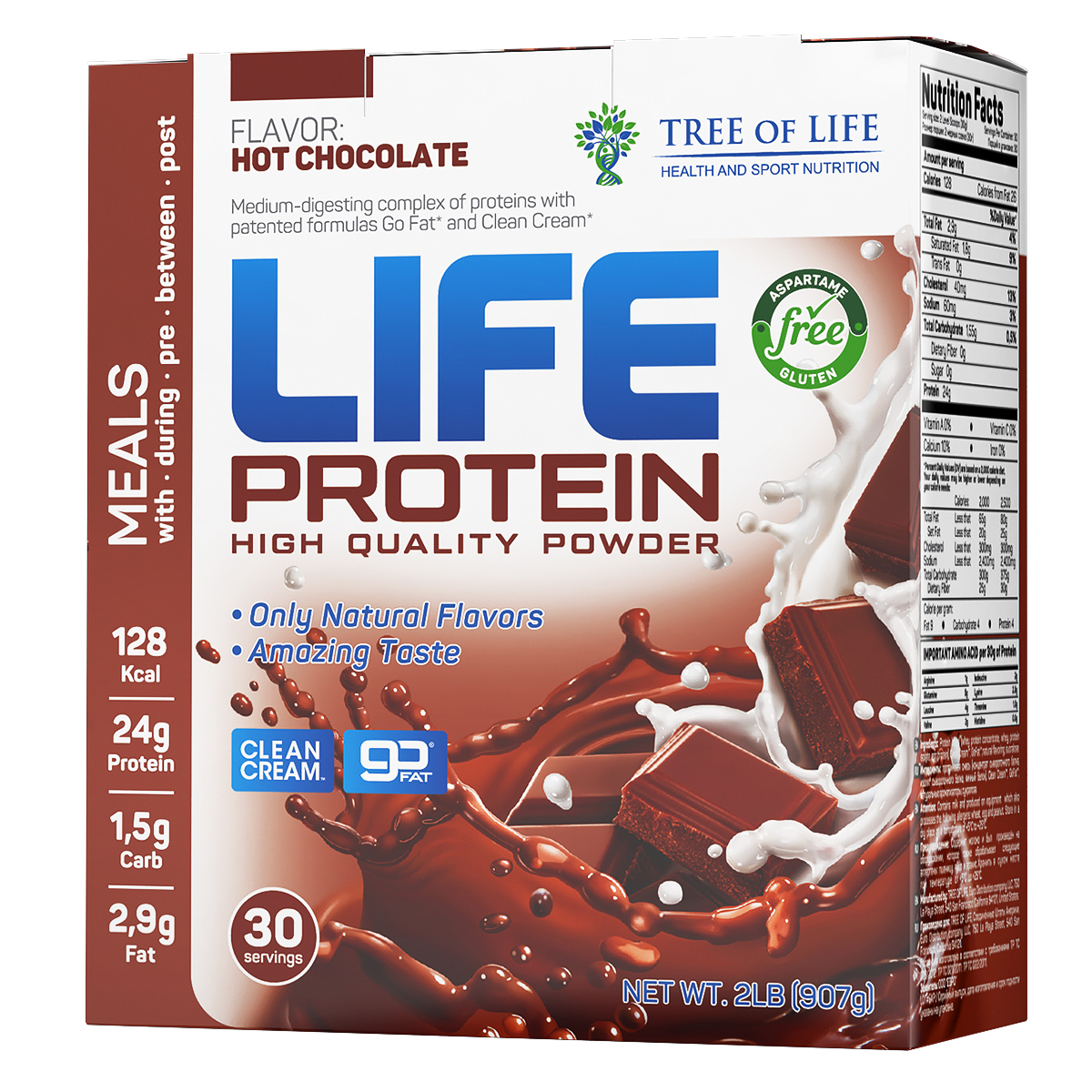 Протеин сывороточный и изолят Tree of Life Life Protein шоколад 30 порций